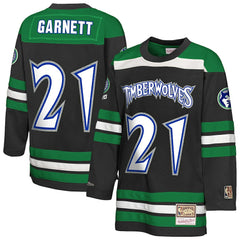 Black Kevin Garnett Minnesota Timberwolves Youth Maxxed Out 2.0 Fashion Hockey Jersey | NBA