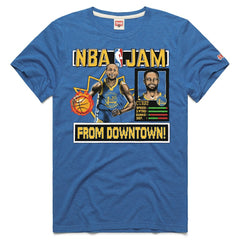 Royal Stephen Curry Golden State Warriors Homage Unisex NBA Jam Tri-Blend T-Shirt sale | NBA