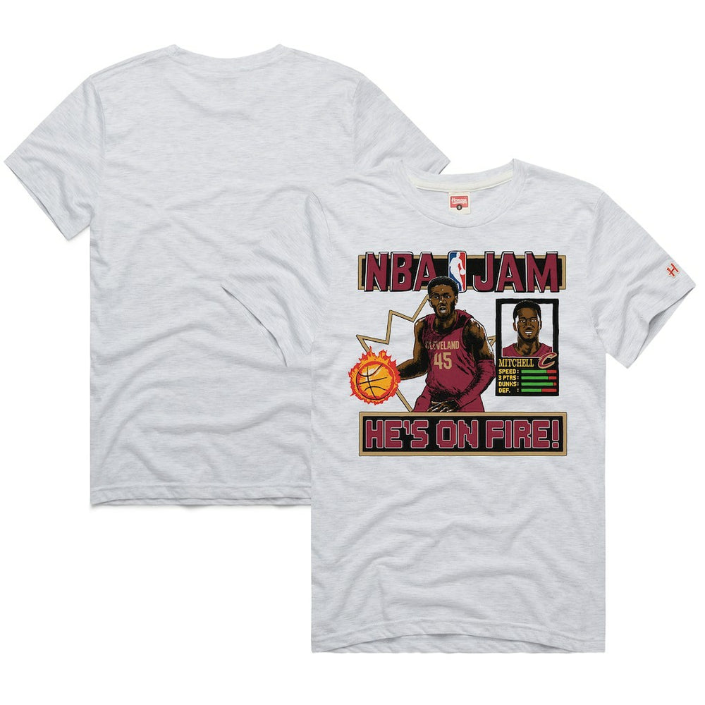 Ash Donovan Mitchell Cleveland Cavaliers Homage Unisex NBA Jam Tri-Blend T-Shirt sale | NBA