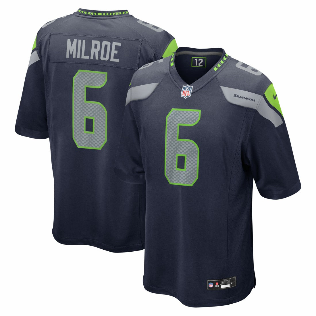 Seattle Seahawks Jalen Milroe  2025 NFL Draft Game Jersey | NFL Online