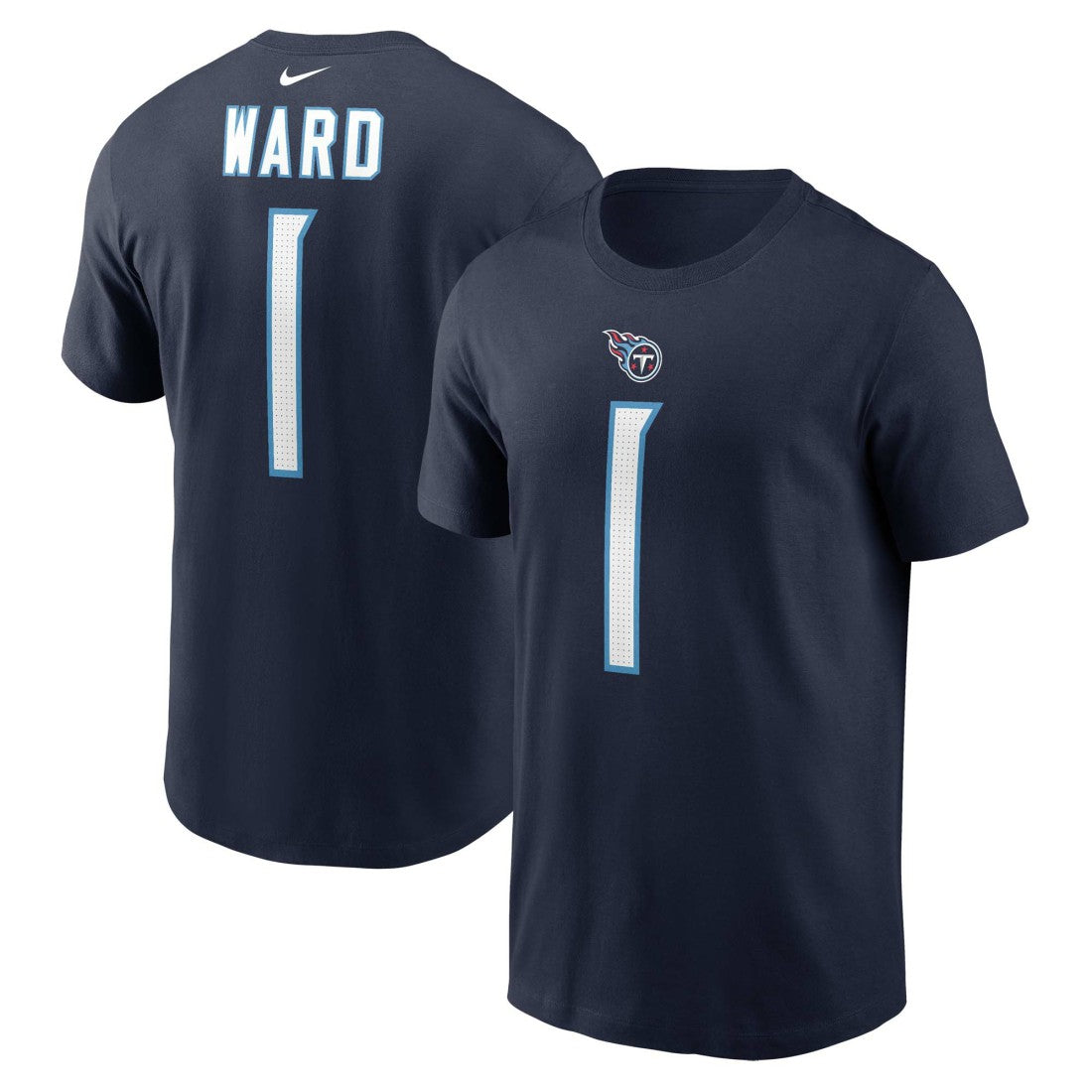 Tennessee Titans Cameron Ward  Name & Number T-Shirt | NFL Sale