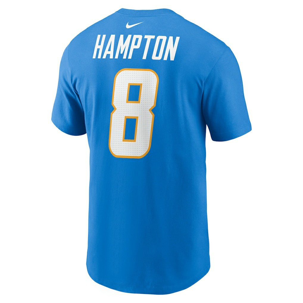 Los Angeles Chargers Omarion Hampton  Name & Number T-Shirt | NFL Discount