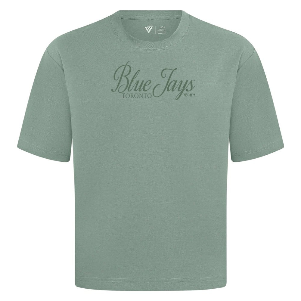 Toronto Blue Jays Levelwear Ethereal Oversized Luxe Signature Knit T-Shirt - MLB T-shirts