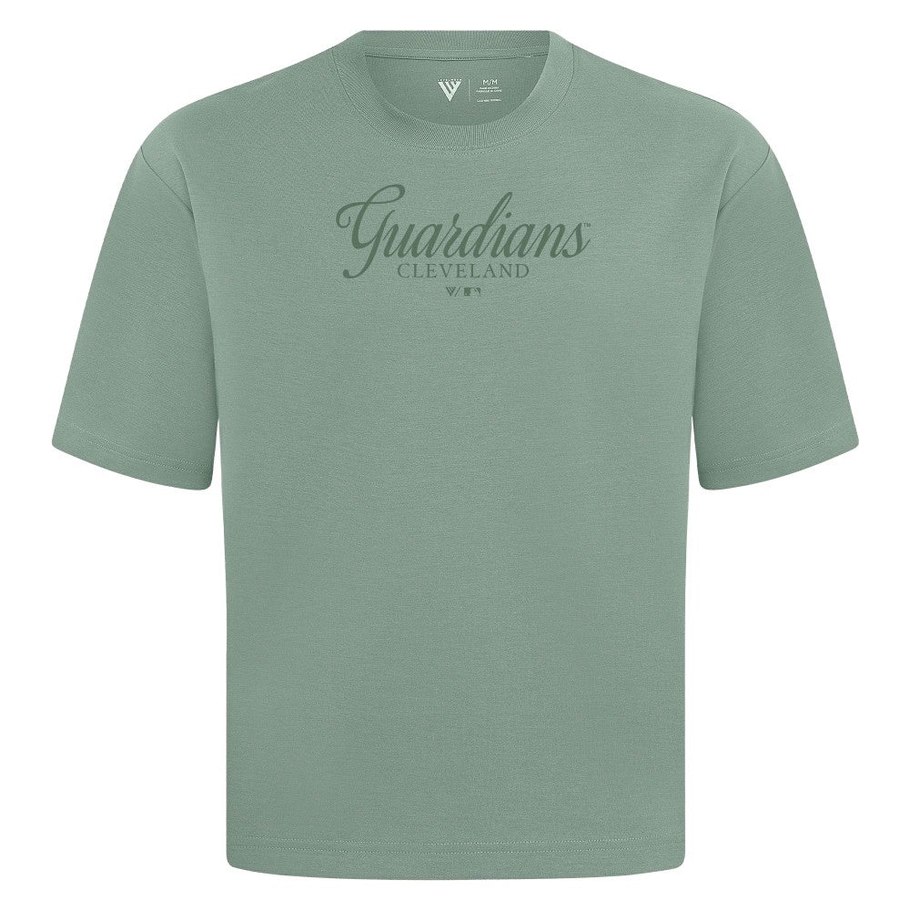 Cleveland Guardians Levelwear Ethereal Oversized Luxe Signature Knit T-Shirt - MLB T-shirts