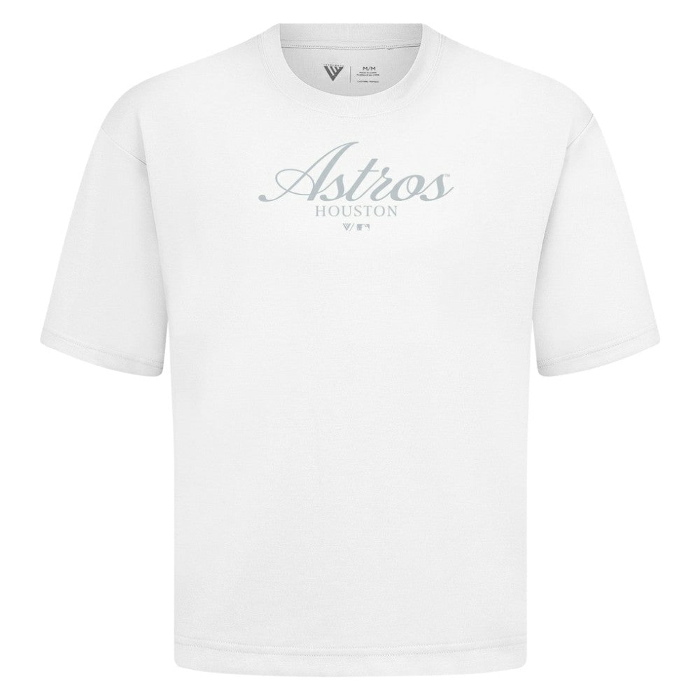 Houston Astros Levelwear Ethereal Oversized Luxe Signature Knit T-Shirt - MLB T-shirts
