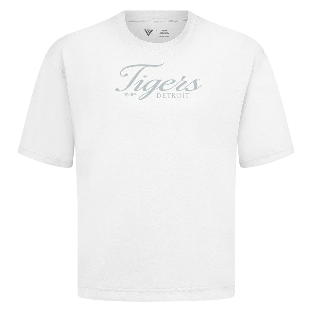 Detroit Tigers Levelwear Ethereal Oversized Luxe Signature Knit T-Shirt - MLB T-shirts
