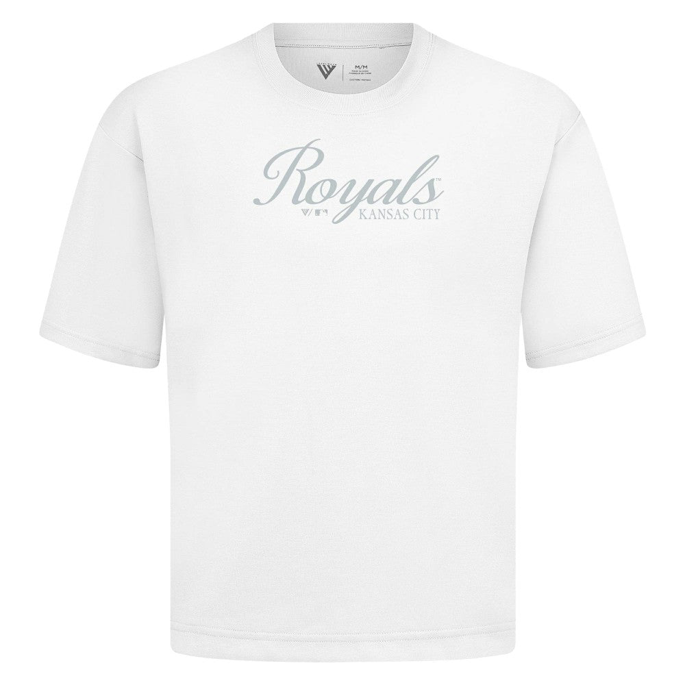 Kansas City Royals Levelwear Ethereal Oversized Luxe Signature Knit T-Shirt - MLB T-shirts