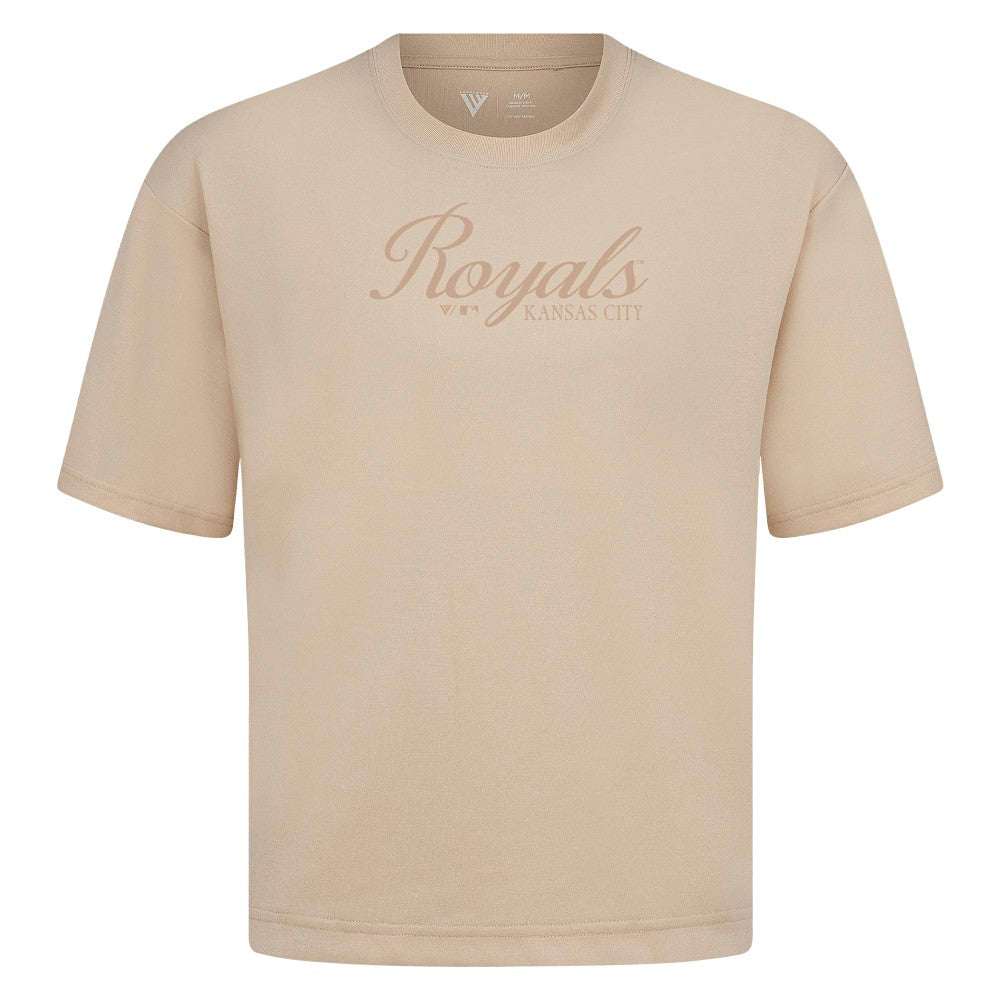 Kansas City Royals Levelwear Ethereal Oversized Luxe Signature Knit T-Shirt - MLB T-shirts