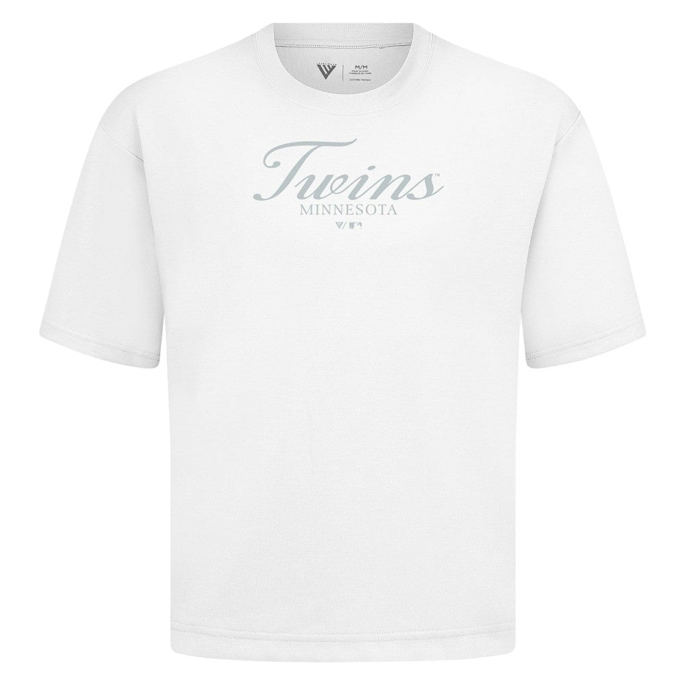 Minnesota Twins Levelwear Ethereal Oversized Luxe Signature Knit T-Shirt - MLB T-shirts