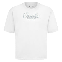 Baltimore Orioles Levelwear Ethereal Oversized Luxe Signature Knit T-Shirt - MLB T-shirts