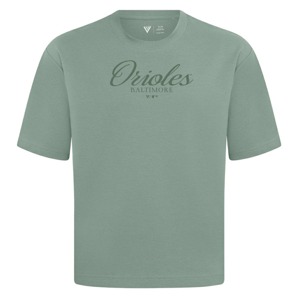 Baltimore Orioles Levelwear Ethereal Oversized Luxe Signature Knit T-Shirt - MLB T-shirts