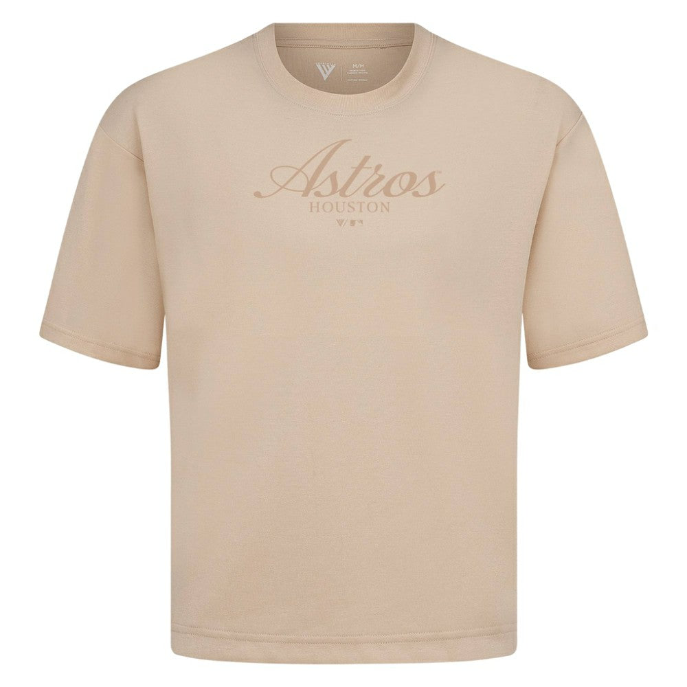 Houston Astros Levelwear Ethereal Oversized Luxe Signature Knit T-Shirt - MLB T-shirts