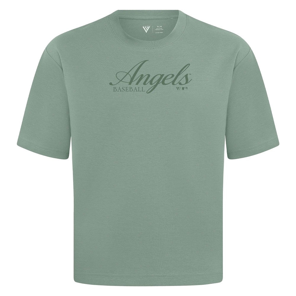 Los Angeles Angels Levelwear Ethereal Oversized Luxe Signature Knit T-Shirt - MLB T-shirts