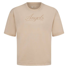 Los Angeles Angels Levelwear Ethereal Oversized Luxe Signature Knit T-Shirt - MLB T-shirts