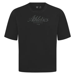 Athletics Levelwear Ethereal Oversized Luxe Signature Knit T-Shirt - MLB T-shirts