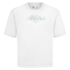 Athletics Levelwear Ethereal Oversized Luxe Signature Knit T-Shirt - MLB T-shirts