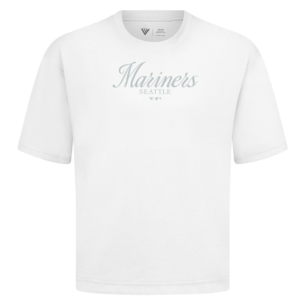 Seattle Mariners Levelwear Ethereal Oversized Luxe Signature Knit T-Shirt - MLB T-shirts