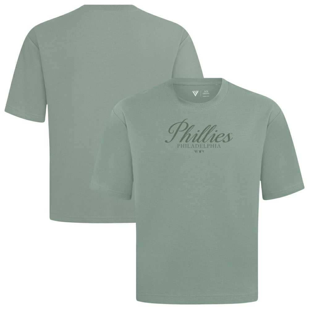 Philadelphia Phillies Levelwear Ethereal Oversized Luxe Signature Knit T-Shirt - MLB T-shirts