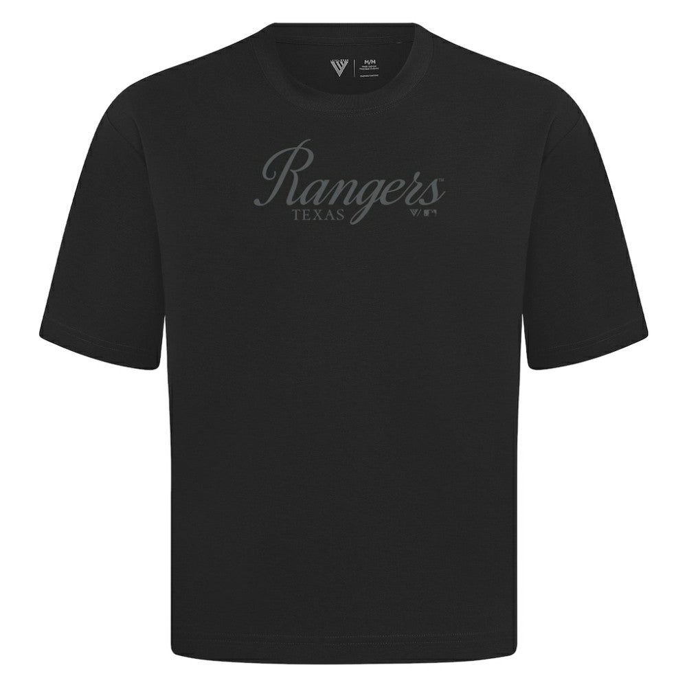 Texas Rangers Levelwear Ethereal Oversized Luxe Signature Knit T-Shirt - MLB T-shirts