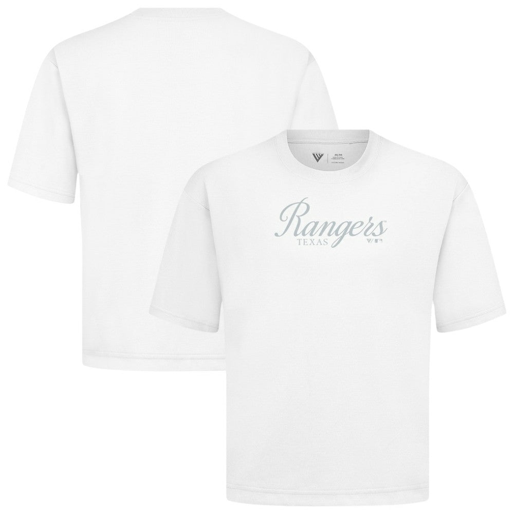 Texas Rangers Levelwear Ethereal Oversized Luxe Signature Knit T-Shirt - MLB T-shirts