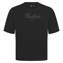 Miami Marlins Levelwear Ethereal Oversized Luxe Signature Knit T-Shirt - MLB T-shirts
