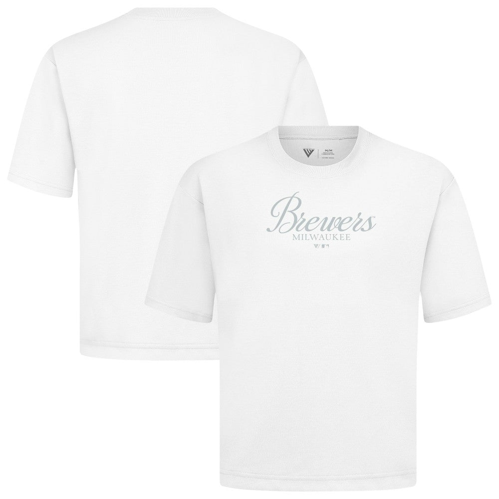 Milwaukee Brewers Levelwear Ethereal Oversized Luxe Signature Knit T-Shirt - MLB T-shirts