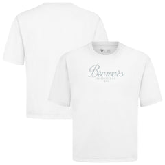 Milwaukee Brewers Levelwear Ethereal Oversized Luxe Signature Knit T-Shirt - MLB T-shirts