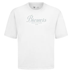 Milwaukee Brewers Levelwear Ethereal Oversized Luxe Signature Knit T-Shirt - MLB T-shirts