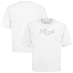 Cincinnati Reds Levelwear Ethereal Oversized Luxe Signature Knit T-Shirt - MLB T-shirts