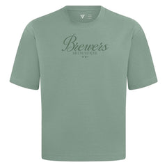Milwaukee Brewers Levelwear Ethereal Oversized Luxe Signature Knit T-Shirt - MLB T-shirts
