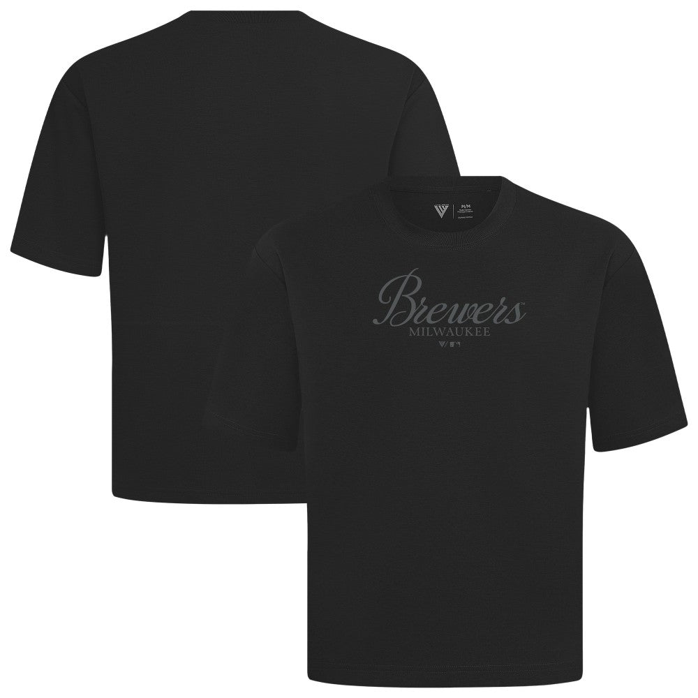 Milwaukee Brewers Levelwear Ethereal Oversized Luxe Signature Knit T-Shirt - MLB T-shirts