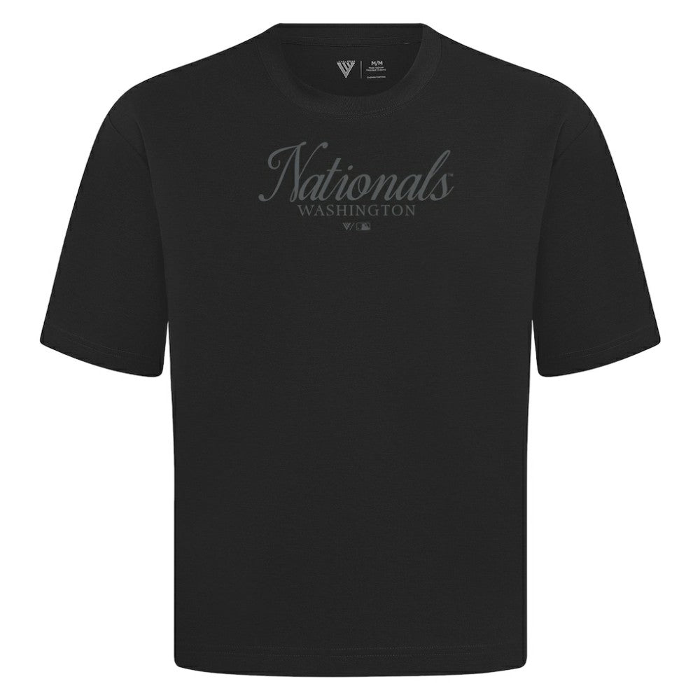 Washington Nationals Levelwear Ethereal Oversized Luxe Signature Knit T-Shirt - MLB T-shirts