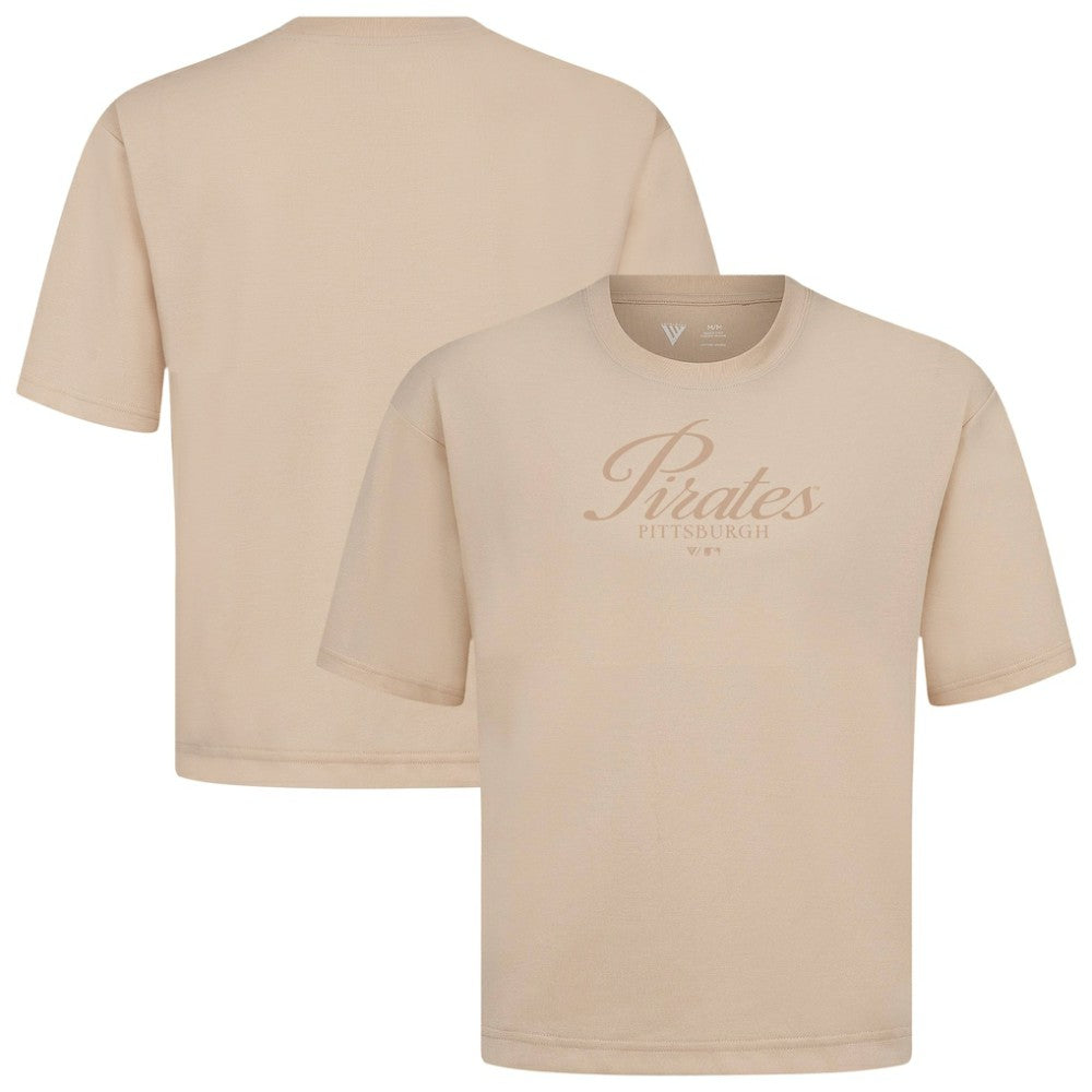 Pittsburgh Pirates Levelwear Ethereal Oversized Luxe Signature Knit T-Shirt - MLB T-shirts