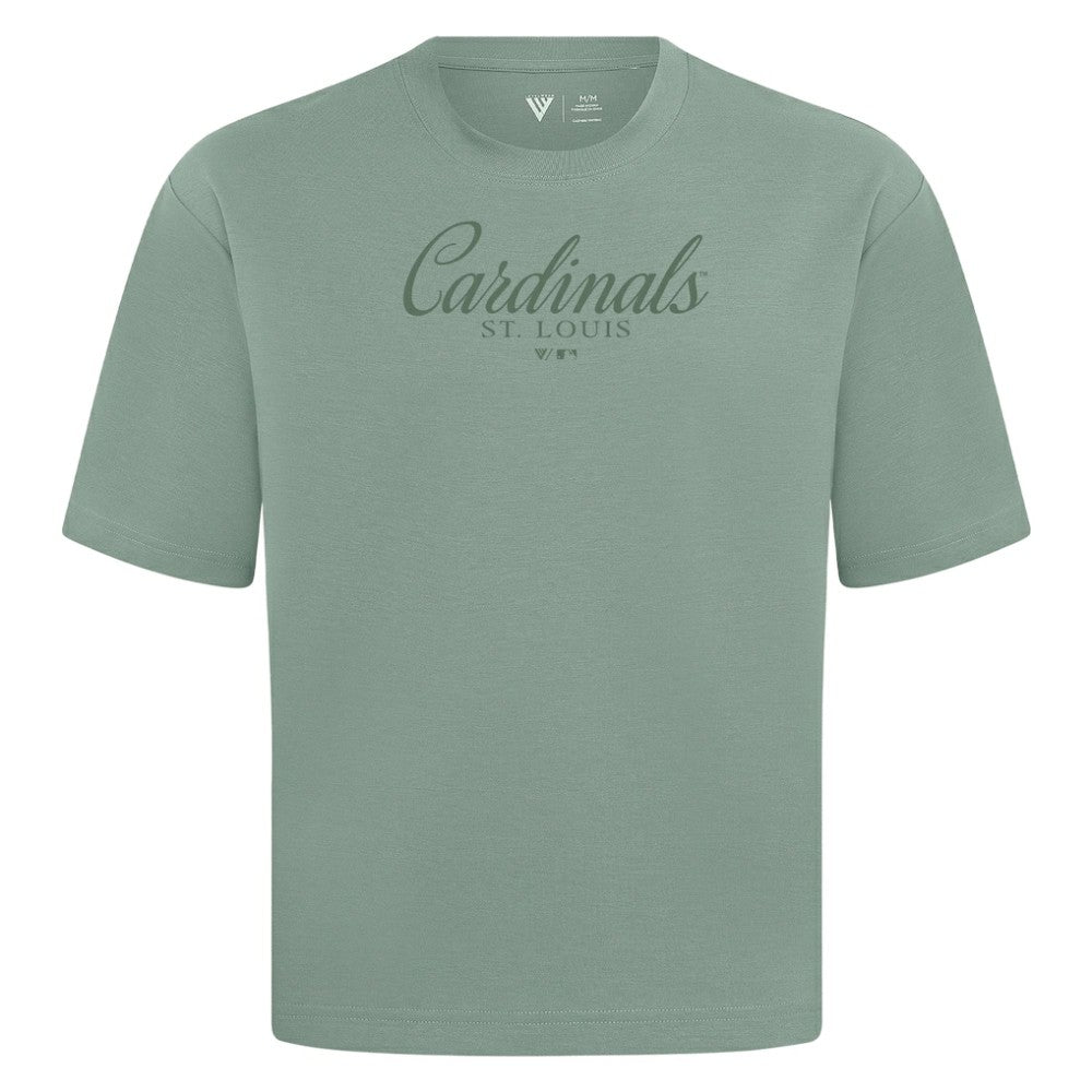 St. Louis Cardinals Levelwear Ethereal Oversized Luxe Signature Knit T-Shirt - MLB T-shirts
