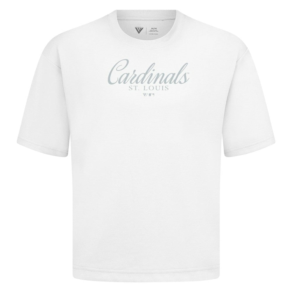 St. Louis Cardinals Levelwear Ethereal Oversized Luxe Signature Knit T-Shirt - MLB T-shirts