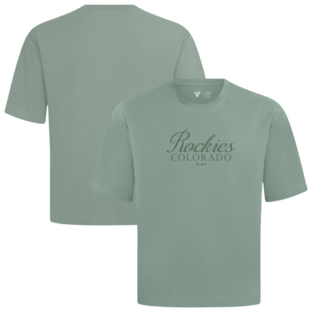 Colorado Rockies Levelwear Ethereal Oversized Luxe Signature Knit T-Shirt - MLB T-shirts
