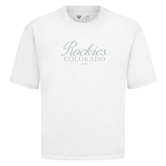 Colorado Rockies Levelwear Ethereal Oversized Luxe Signature Knit T-Shirt - MLB T-shirts