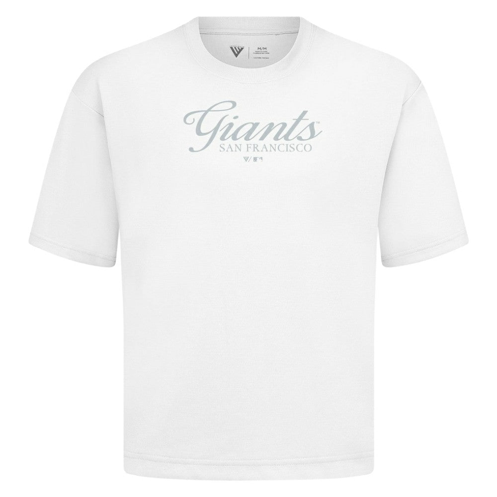 San Francisco Giants Levelwear Ethereal Oversized Luxe Signature Knit T-Shirt - MLB T-shirts