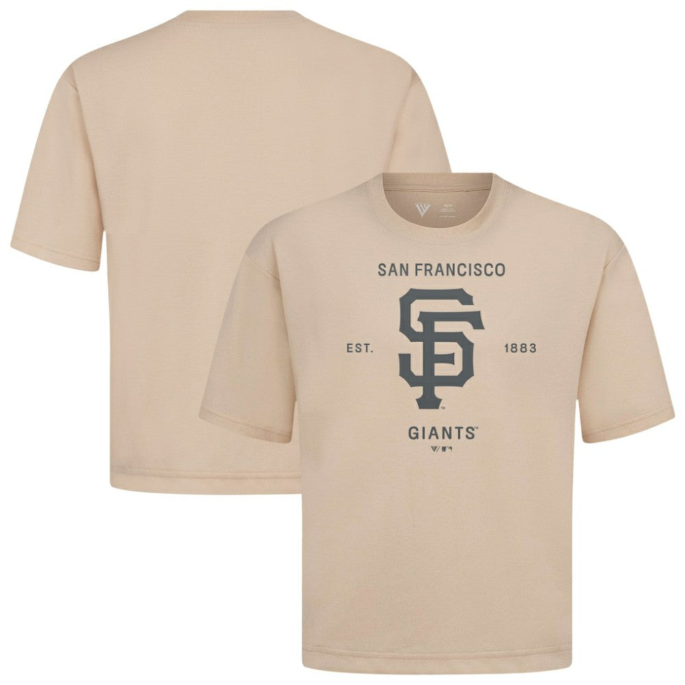 San Francisco Giants Levelwear Crossway Oversized Luxe Signature Knit T-Shirt - MLB T-shirts