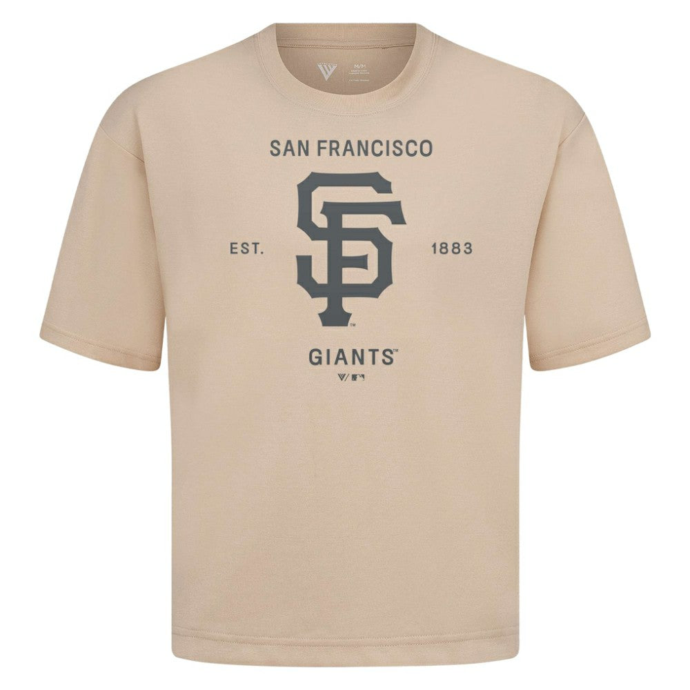 San Francisco Giants Levelwear Crossway Oversized Luxe Signature Knit T-Shirt - MLB T-shirts