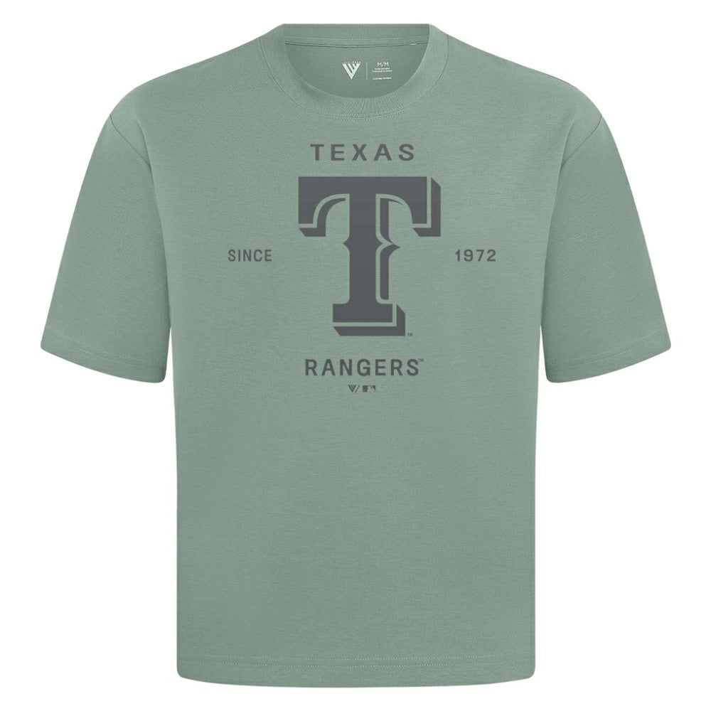 Texas Rangers Levelwear Crossway Oversized Luxe Signature Knit T-Shirt - MLB T-shirts