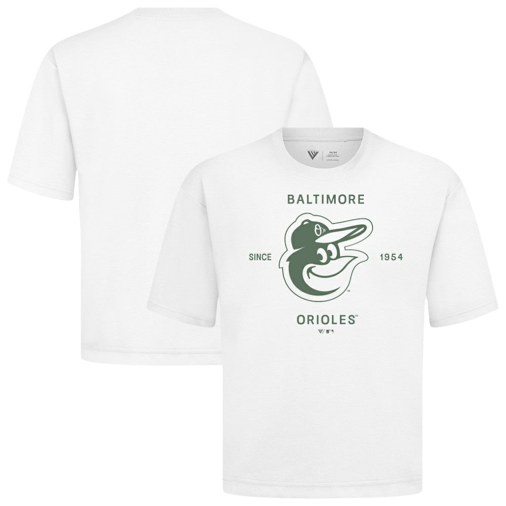 Baltimore Orioles Levelwear Crossway Oversized Luxe Signature Knit T-Shirt - MLB T-shirts
