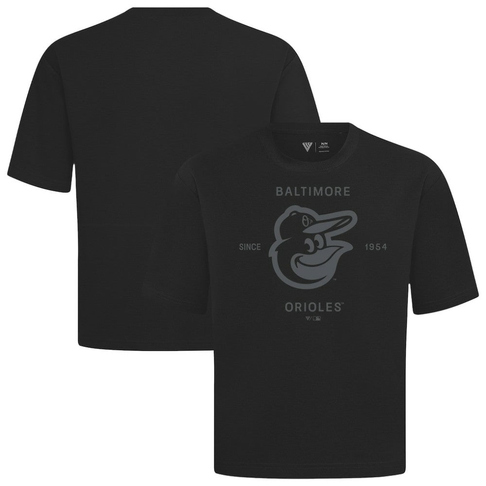 Baltimore Orioles Levelwear Crossway Oversized Luxe Signature Knit T-Shirt - MLB T-shirts