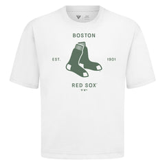 Boston Red Sox Levelwear Crossway Oversized Luxe Signature Knit T-Shirt - MLB T-shirts
