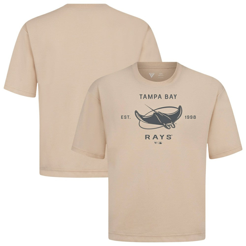 Tampa Bay Rays Levelwear Crossway Oversized Luxe Signature Knit T-Shirt - MLB T-shirts