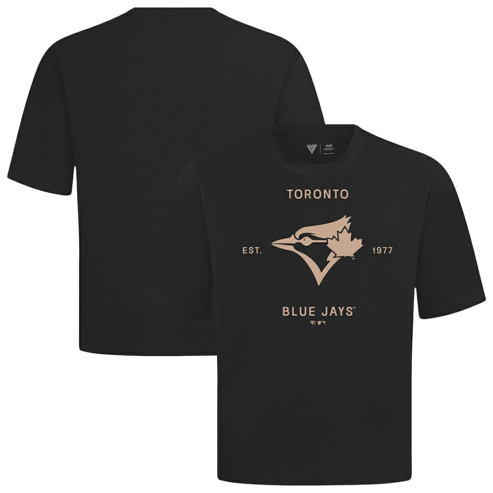 Toronto Blue Jays Levelwear Crossway Oversized Luxe Signature Knit T-Shirt - MLB T-shirts