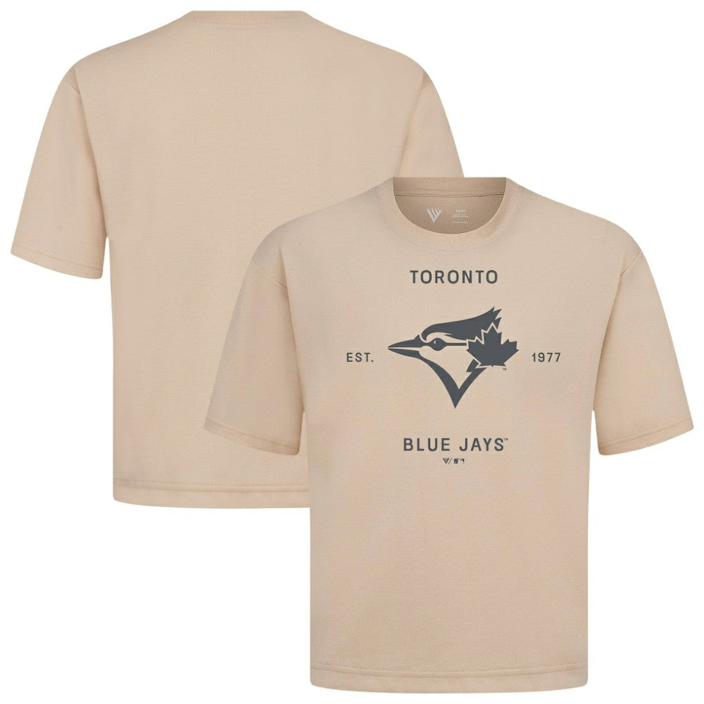 Toronto Blue Jays Levelwear Crossway Oversized Luxe Signature Knit T-Shirt - MLB T-shirts