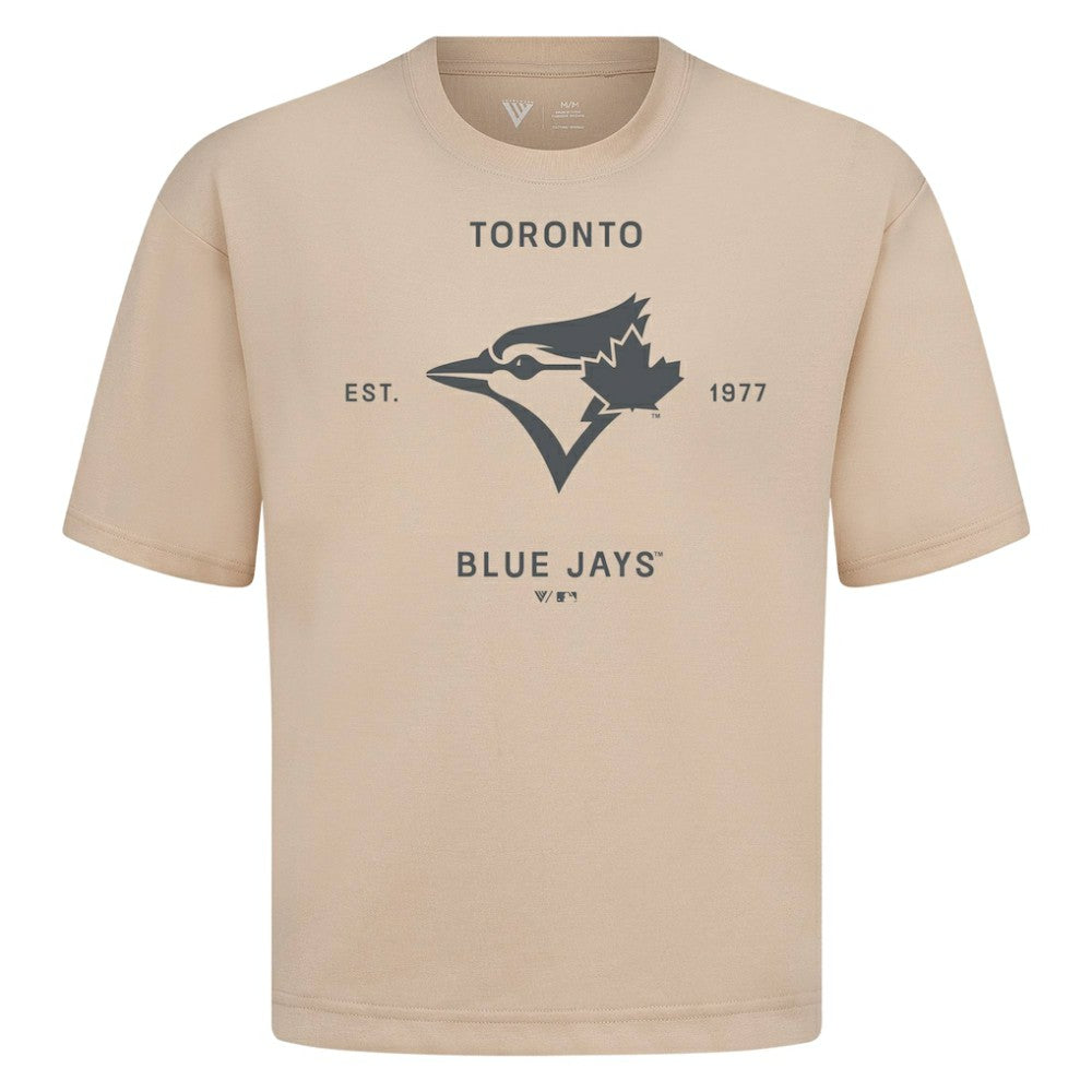 Toronto Blue Jays Levelwear Crossway Oversized Luxe Signature Knit T-Shirt - MLB T-shirts