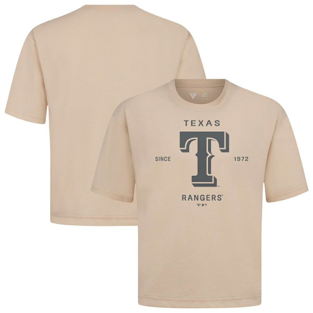 Texas Rangers Levelwear Crossway Oversized Luxe Signature Knit T-Shirt - MLB T-shirts