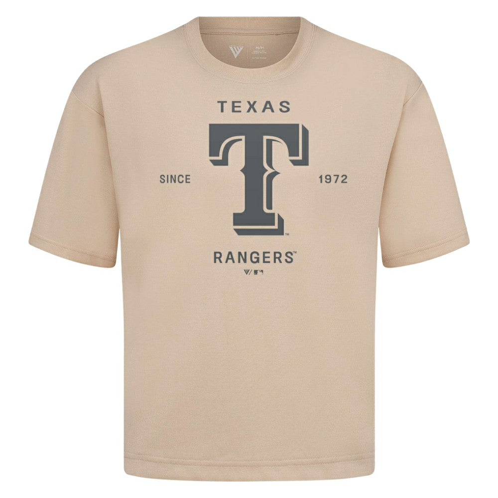 Texas Rangers Levelwear Crossway Oversized Luxe Signature Knit T-Shirt - MLB T-shirts